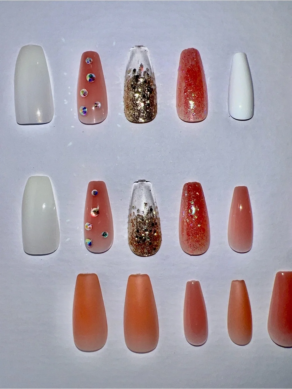 Look Beautiful 28pc press on nails fits medium and large